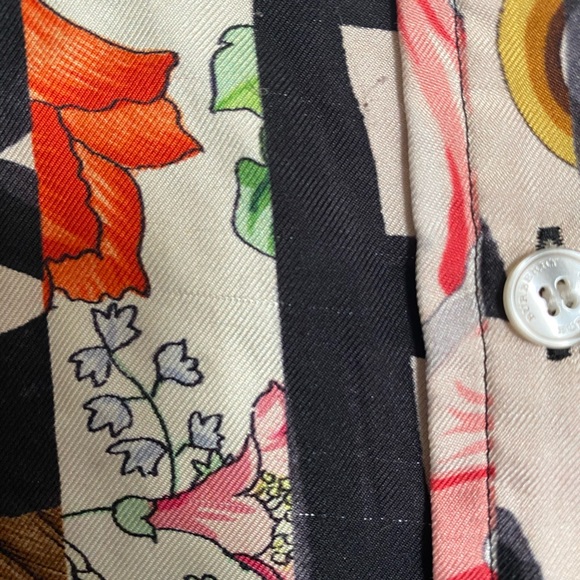 burberry multicolor sacha floral print button up perfect for summer - Picture 6 of 8